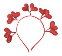 ibasenice Diadema con Corazones para Día de San Valentín Accesorios de Cabello para Mujer Tocados de Fiesta para Boda y Celebración