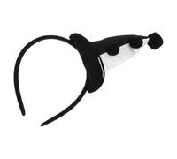 ibasenice Diadema de Carnaval Sombrero Cónico Negro de Tejido, Accesorio Cabello para Mujeres Mardi Gras y Fiestas de Disfraces