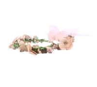 ibasenice Diadema de Flores de Tela Ajustable para Dama Elegante Guirnalda Floral Encantadora Adecuada para Bodas y Fiestas Junto al Mar