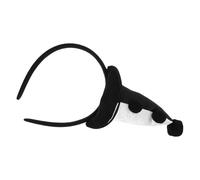 ibasenice Diadema de Payaso en Tejido Negro Diseño de Cono para Disfraz de Carnaval y Cosplay, Accesorio Divertido para Adultos y Mujeres