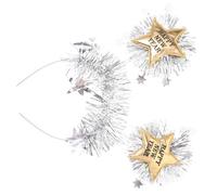 ibasenice Diadema Feliz Año Mujer Ligera Estrella Tinsel Fiesta Accesorio Cabello para Chicas