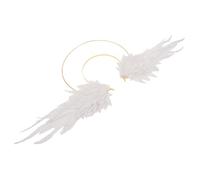 ibasenice Diadema Halo Angelical Alas y Luna, Tocado Renacentista Ligero para Mujer, Banda Pelo Adecuado Carnaval, Halloween y Disfraces, Accesorio Artesanal para Fiestas