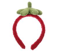ibasenice Diadema Maquillaje Mujer de Coral Fleece Diseño de Fresa y Hojas, Accesorio Versátil para Spa y Uso Diario Que Previene Gotas de Agua Cabello
