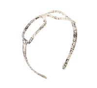 ibasenice Diadema Para Mujer Forma De Gafas Para Cabello Antideslizante, Diseño Plástico Textura De Serpiente Marrón Para Fiesta y Uso Diario, Accesorio Ligero y Cómodo