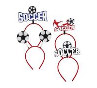 ibasenice Diademas De Fútbol Para Mujer Niñas y Adolescentes, Accesorios Deportivos Antideslizantes, Diseño Color Negro y Azul, Juego De 4 Para Partido y Animación Deportiva