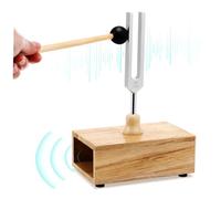 ibasenice Diapasón De Aleación De Aluminio Para Yoga Con Caja De Resonancia y Martillo Negro Herramienta Musical Precisa y Versátil Para Pruebas y Sintonía Instrumental