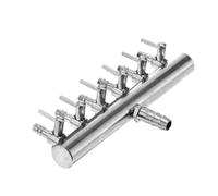 ibasenice Distribuidor de Aire y Conexión a 4 Mm de Acero Inoxidable para Acuario Palanca de Control Accesorio Ajustable Color Plata