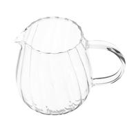 ibasenice Distribuidor de Té de Vidrio Rayas, Taza de Leche Pequeña para Té Verde y Negro, Diseño Conveniente y Resistente, Adecuado como Obsequio