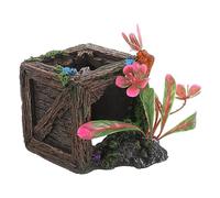 ibasenice escondite del Acuario Decoraciones de acuarios casa escondite Ocultar Cueva paisajismo de Peces Ornamento del Acuario pecera paisajismo decoración Resina