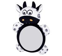 ibasenice Espejo Retrovisor para Asiento de Coche Orientado hacia Atrás Peluche Suave y Ángulo Ajustable para Observación Segura del Ñiño Automóvil