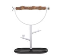 ibasenice Estante de Entrenamiento para Aves de Escritorio con Base Estable de Plástico y Varilla de Madera para Masticar, Reduce Agresividad en Pájaros y Loros