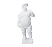 ibasenice Estatua de David Gordo Desnudo para decoración de Escritorio en la Oficina o el hogar, tamaño pequeño para decoración de estantes