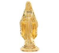 ibasenice Estatua Devocional Mini Santísima María Dorada, Figura Mariana Navideña para Decoración Religiosa del Hogar y Oficina, Estatua Católica Compacta y Detallada para Adornos Navideños