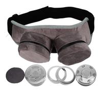 ibasenice Estuche de Moxa Portátil Caja de Acero y Aislamiento Térmico, Bolsa de Moxa Resistente al Desgaste Cinturón Elástico Doble, para Moxibustión en Cuello, Rodilla y Abdomen en Casa