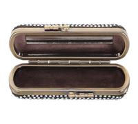 ibasenice Estuche para Pintalabios de Aleación Espejo, Estilo Chino Antiguo, Bolso Portátil Que Protege y Organiza Lápiz Labial Evitando Daños