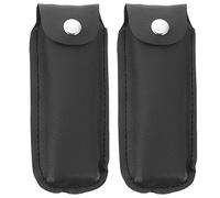 ibasenice Estuche Resistente Para Armónica De 10 Agujeros, Piel Sintética Duradera, Color Negro, Juego De 2 Fundas Rígidas Portátiles Para Proteger y Transportar Armónicas En Viajes y Uso Diario