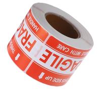 ibasenice Etiquetas Adhesivas de Envío para Frágil, Pegatinas Frágiles, Papel, Rojas, Alta Visibilidad, Fuerte Adhesión, /rollo, para Mudanzas y Almacenes