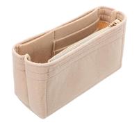 ibasenice Felt Handbag Organizer Insert with Zipper Tote Bag Liner with Multiple Slots For Makeup and Essentials Purse Insert Organizer For Women The Go Felt Liner and Daily Use