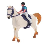 ibasenice Figura De Caballo Miniatura con Jinete De Plástico Juguete De Granja Coleccionable con Diseño Realista y Detalle Artesanal para Decoración y Educación Escenas De Rancho