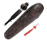 ibasenice Flauta de Calabaza Hulusi en Clave C para Niños y Adultos, Portátil y Ligera, Fabricada en Abs y Cuproníquel, Instrumento Musical Tradicional Chino Negro Color Aleatorio