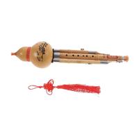 ibasenice Flauta Hulusi Hecha a Mano De Bambú Natural Clave C, Instrumento Musical Étnico Calabaza Tallada, Tono Puro y Suave Para Principiantes y Amantes Música