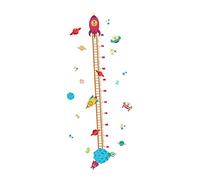 ibasenice Fondo De Pantalla De Altura Diseño De Planetas De Dibujos Animados Decoración Para Habitaciones Infantiles Regla De Estatura Infantil Calcomanías De Pared Medidor Infantil Adhesivo