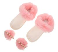 ibasenice Forro Interior para Zapatos de Invierno de Peluche Cálido y Desmontable, Protector Frío y Viento, Color Rosa, Talla 38-39, Adecuado para Senderismo