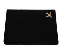 ibasenice Funda de Cuero para Pasaporte Multifuncional de PU Negro, Protector y Porta Pasaporte Adecuado para Viajar y Uso en Negocios