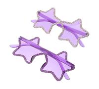 ibasenice Gafas de Sol sin Montura Forma de Estrella 2 Piezas, Colores Candy Vibrantes, Decoración Cristales, para Fiesta, Playa y Eventos Nocturnos