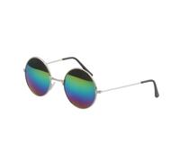 ibasenice Gafas y Lentes Resistentes a Rayaduras Estilo Hippie de Metal Unisex Redondas con Montura de Plata para Senderismo y Colección de Accesorios