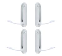 ibasenice Ganchos de Pared Plegables de Aleación de Blanco para Colgar y Toallas, Diseño Invisible, Resistentes y Montaje en Pared, Paquete de 4 Unidades para Entrada