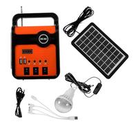 ibasenice Generador Solar Portátil Luz LED y Cargador USB para y Actividades al Aire