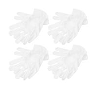 ibasenice Guantes de Microfibra sin Polvo 4 Pares Blancos para Jo