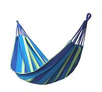 ibasenice Hamaca De Lona Gruesa Doble para Exteriores 280x150 Cm Azul para Camping y Jardín Cama Colgante Resistente y Ligera Adecuado para Relajarse