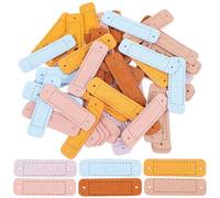ibasenice Hechas Fáciles de Usar de Cuero 60 Etiquetas Diseño Coser y Decorar Bolsas y Mochilas para Manualidades y Costura