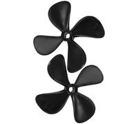 ibasenice Hélice de Barco RC de Plástico Negro, 4mm, Alta Fuerza | Pc, Control Fiable y Fácil Instalación, para Barco Teledirigido y Modelo Pequeño