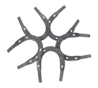 ibasenice Herraduras de Repuesto de Metal para Caballos y Mulas, Modelo 2 Ranura, Juego de 5 Piezas, Equipo de Entrenamiento Ecuestre, Accesorios Resistentes para Establo