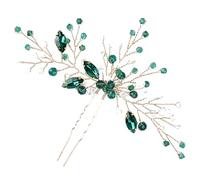 ibasenice Horquilla Cabello en Forma Cristales de Imitación Verde de Novia Diseño Flexible y Elegante para Ocasiones Obsequios como Bodas