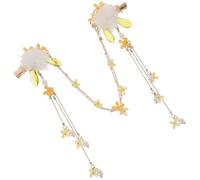 ibasenice Horquilla Cabello Estilo Chino Hanfu Diseño de Flor y Abanico Hueco, Pinza Delicada para Niñas, Decoración Frente en Aleación Resistente al Desgaste, Adecuado para Cosplay