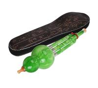 ibasenice Hulusi Tradicional Chino con Caja de Cuero Instrumento de Viento Musical de Calabaza Clave C para Principiantes y Estudiantes Practica Interpretacion Estilo Yunnan