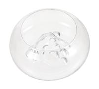 ibasenice Iceberg Bol Acuario Pequeño Escritorio Tanque Moderno Condujo Interior Pecera Redondo Cuenco De Terrario Cazón Simple Vidrio