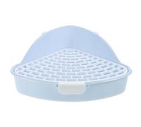 ibasenice Inodoro Esquinero Conejo de Plástico Base Filtrante y Control de Olor para Conejos y Chinchillas en Jardines y Salas