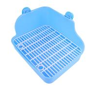 ibasenice Inodoro para Mascotas Entrenador de Baño para Hámsteres y Conejos Plato Cuadrado Plástico Azul Tamaño Pequeño Uso Interior para Animales Pequeños como Hurones y Cobayas
