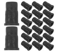 ibasenice Insertos de vástago Mangas ABS Negro 20pcs para Patas de sillas y Muebles de Madera Accesorios de Ruedas Resistentes al Desgaste