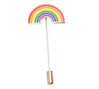ibasenice Insignia Gay Arcoíris Metalizada Con Aguja Larga, Broche De Solapa Puente Arcoíris Colorido Para Orgullo Lgbt, Accesorio Unisex Para Ropa y Bolsos, Pin De Pecho