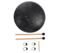 ibasenice Instrumento de Lengüeta de 6 Pulgadas, 8 Tonos, Negro, Portátil y Antideslizante para Principiantes, Instrumento de Percusión para Meditación y Juego