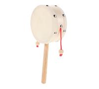 ibasenice Instrumentos de Percusión Primera Infancia Chino de Madera Piel de Oveja de Juguetes Musicales para Pequeños para Educación Temprana Sonajero