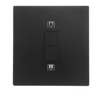 ibasenice Interruptor de Pared cableado para persianas motorizadas | Controlador momentáneo de persiana enrollable tipo 86 con apertura/descenso y parada, placa frontal de plástico negro.