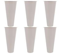 ibasenice Jarrones para Cementerio de Plástico Resistentes Intemperie, Juego de 6 Cubos Cónicos de 17 CM para Flores Artificiales en Tumbas