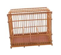 ibasenice Jaula De Bambú Tejida para Pájaros Portátil para Viajes Casa Interior y Exterior Jaula para Periquitos y Agapornis